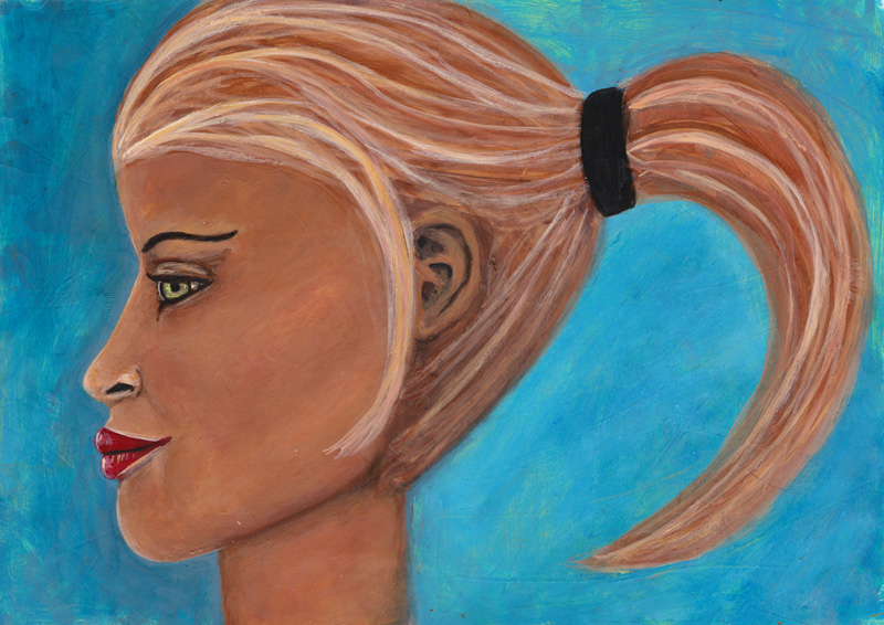 side profile face painting Joanne Seale