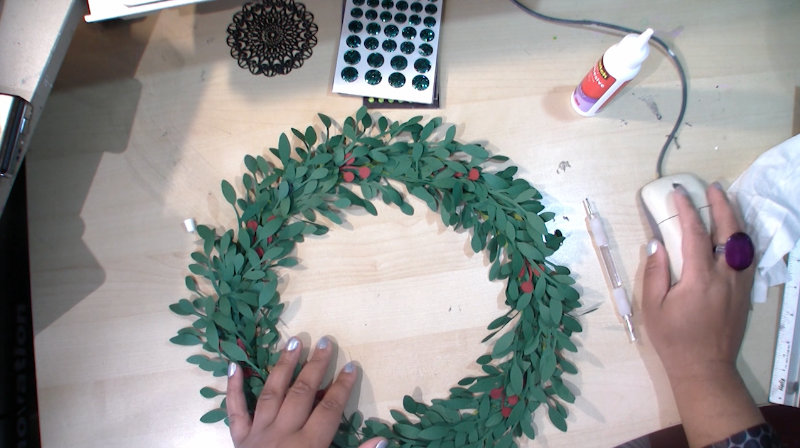 paper cut christmas decorations wreath joanne seale